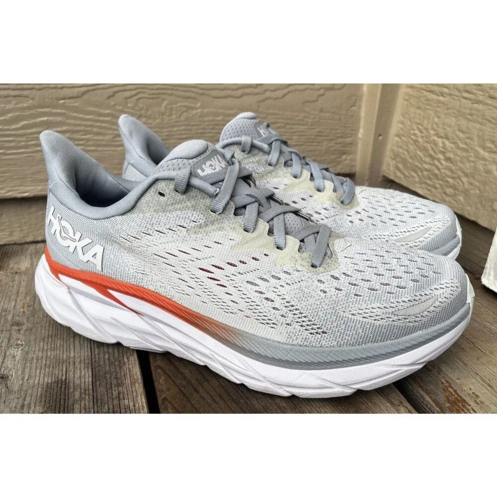 Hoka One One Clifton 8 Women’s 9.5B Running Shoes Blue Fog/Plein Air